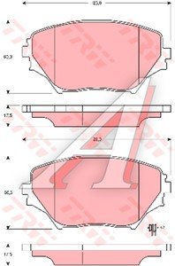 Изображение 3, GDB3251 Колодки тормозные TOYOTA Rav 4 (00-) передние (4шт.) TRW