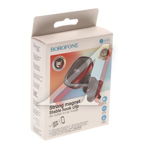 Изображение 3, BH96 black gray Держатель телефона на дефлектор магнитный BOROFONE