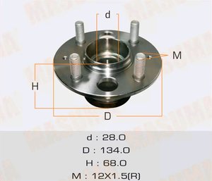 Изображение 2, MW-51501 Ступица HONDA Jazz (02-) задняя MASUMA