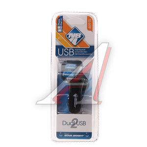 Изображение 1, 46915 Устройство зарядное в прикуриватель 2USB 12V NOVA BRIGHT