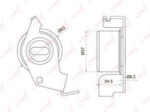 Изображение 2, PB-1040 Ролик ГРМ MITSUBISHI Carisma, Colt, Lancer (1.6/1.8) натяжителя LYNX