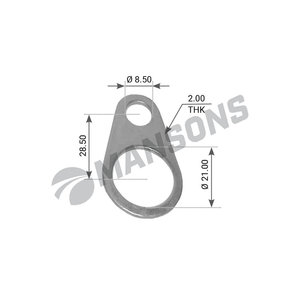 Изображение 1, WA88 Фиксатор SAF ролика тормозной колодки (32х19х60)(петля) MANSONS