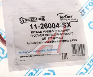 Изображение 4, 1126004SX Прокладка коллектора RENAULT Clio, Megane, Scenic впускного STELLOX
