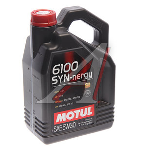 Изображение 1, 112464 Масло моторное 6100 SYN-NERGIE 5W30 п/синт.4л MOTUL