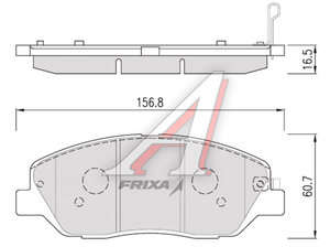 Изображение 1, S1H23 Колодки тормозные HYUNDAI Genesis (07-) передние (4шт.) FRIXA