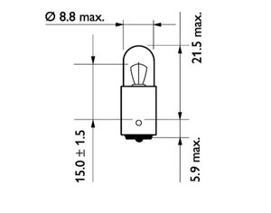 Изображение 4, 13929MDCP Лампа 24V T4W BA9s Master Duty PHILIPS