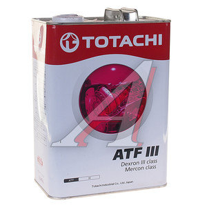 Изображение 1, 21204 Масло трансмиссионное ATF DEXRON III п/синт.4л (красный) TOTACHI NIRO