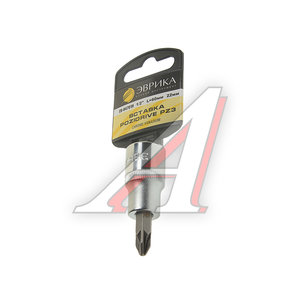 Изображение 1, ER-94701H Бита-головка 1/2" POZIDRIVE PZ 3.0х22мм L=60мм с держателем ЭВРИКА
