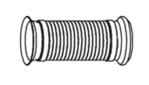 Изображение 1, 82271 Гофра VOLVO глушителя с фланцем (L=215x103) (нерж. ЕВРО-5) DINEX