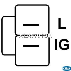 Изображение 3, ALA8701GK Генератор HYUNDAI HD65, 72 дв.D4AL 24В 40А KRAUF