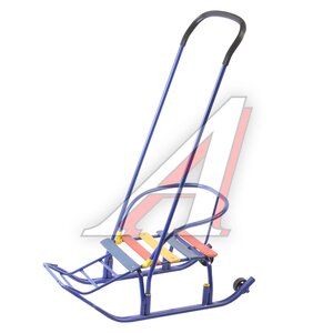 Изображение 1, Метеор-3005 Санки металлические (с колесиками) 5+ Мишутка