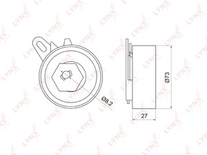 Изображение 2, PB1070 Ролик ГРМ VW T4(90-03) натяжителя LYNX