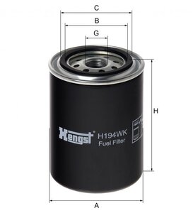 Изображение 2, H194WK Фильтр топливный THERMOKING HENGST
