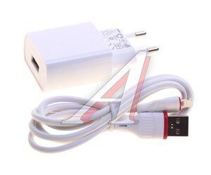 Изображение 2, BA20A Устройство зарядное в розетку 1USB кабель iPhone (5-) белое BOROFONE