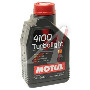 Изображение 1, 111693 Масло моторное 4100 TURBOLIGHT 10W40 п/синт.1л MOTUL