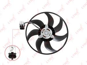 Изображение 2, RF-1182 Вентилятор OPEL Asta H (04-), Zafira B (05-) охлаждения LYNX