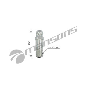 Изображение 1, G815 Масленка прямая 180 градусов 1/8"x27 NPT MANSONS