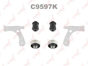 Изображение 1, C9597K Сайлентблок AUDI A1 (10-15) рычага переднего комплект (4шт.) LYNX