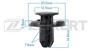 Изображение 1, BE-1591 Клипса NISSAN INFINITI крепления бампера заднего ZEKKERT