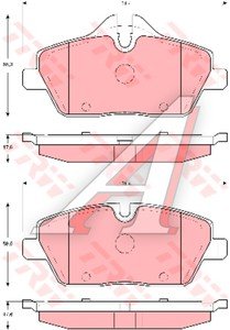 Изображение 4, GDB1611 Колодки тормозные BMW 1-Series (E87) передние (4шт.) TRW
