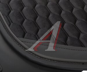 Изображение 2, DES-1100 BK/BK Накидка на сиденье алькантара стеганая/эко-кожа черная (11 предметов) Designo AUTOPROFI