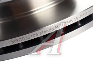 Изображение 4, MBC035105 Диск тормозной MERCEDES E (W124) (93-95) передний (1шт.) MANDO