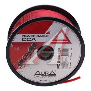 Изображение 1, PCS-308R бухта 50м Кабель силовой 8Ga (8мм) 50м бухта красный AURA