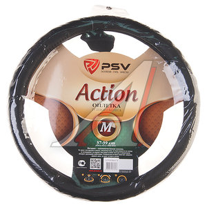 Изображение 1, 121936 Оплетка руля (M) черная Action Fiber PSV