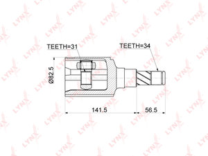 Изображение 1, CI3767 ШРУС внутренний CHEVROLET Cruze (09-) LYNX