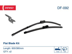 Изображение 5, DF-092 Щетка стеклоочистителя NISSAN Qashqai (07-) 600/380мм комплект DENSO