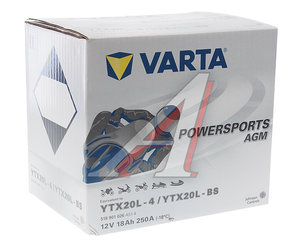 Изображение 3, 6СТ18 518 901 025 (YTX20L-4(BS)) Аккумулятор VARTA MOTO AGM 18А/ч