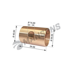 Изображение 1, MPB29 Втулка BPW колодки тормозной бронзовая (36х40х60мм) MANSONS