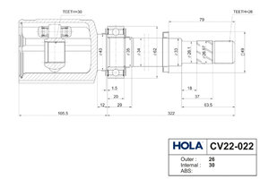 Изображение 4, CV22-022 ШРУС внутренний NISSAN Qashqai (08-) правый HOLA