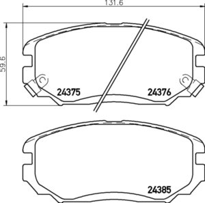 Изображение 2, MDB2753 Колодки тормозные HYUNDAI NF передние (4шт.) MINTEX