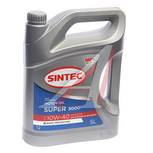Изображение 1, 600293 Масло моторное Super 3000 SG/CD 10W40 п/синт.5л SINTEC