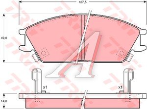 Изображение 3, GDB893 Колодки тормозные HYUNDAI Accent передние (4шт.) TRW