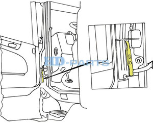 Изображение 2, 318788 Ручка SCANIA P, G, R, T решетки радиатора HD-PARTS