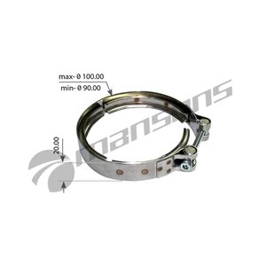 Изображение 1, 100.664 Хомут SCANIA 4, P, R, T series патрубка интеркулера MANSONS