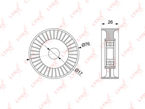 Изображение 3, PB5207 Натяжитель ремня (ролик)CHEVROLET Lacetti, Aveo LYNX