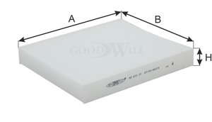 Изображение 3, AG673CF Фильтр воздушный салона SUBARU Forester (02-07) GOODWILL