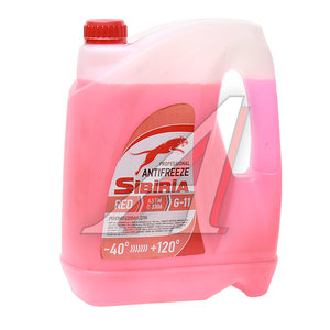 Изображение 1, 805600 Антифриз красный -40C 5кг G12+ SIBIRIA