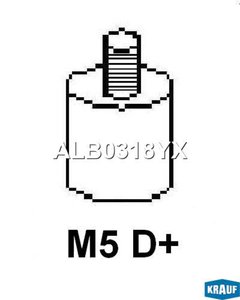 Изображение 3, ALB0318YX Генератор VW Golf 3 (90A, 14V) KRAUF