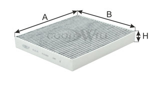 Изображение 3, AG634CFC Фильтр воздушный салона HYUNDAI Santa Fe (18-) угольный GOODWILL