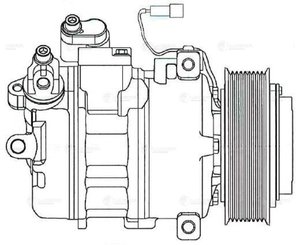 Изображение 4, LCAC0790 Компрессор КАМАЗ-5490 (13-) MERCEDES Axor (01-) кондиционера LUZAR