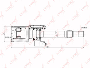 Изображение 1, CI3404 ШРУС внутренний HONDA Stream (01-) передний правый LYNX