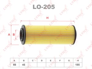 Изображение 2, LO-205 Фильтр масляный HYUNDAI ix55 (07-) KIA Mohave (08-) LYNX