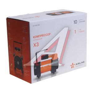 Изображение 6, CA-040-15S Компрессор автомобильный 40л/мин. 12A 10атм. 12V в прикуриватель AIRLINE