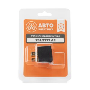 Изображение 1, 751.3777 AE Реле электромагнитное 24V 5-ти контактное 20/10А переключ. с кронштейном (блистер) AVTOELECTRICA