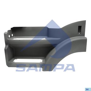 Изображение 2, 18100047 Подножка левая с крылом SAMPA