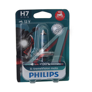 Изображение 1, P-12972XVBW Лампа 12V H7 55W PX26d +130% X-Treme Vision Moto PHILIPS